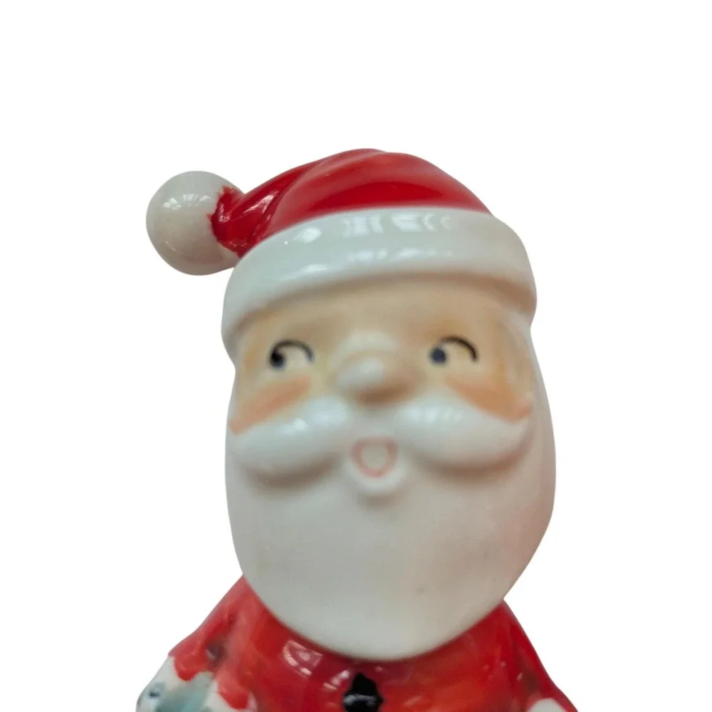 Vintage Ceramic Santa Claus Merry Christmas Salt Pepper Shakers Japan‎
